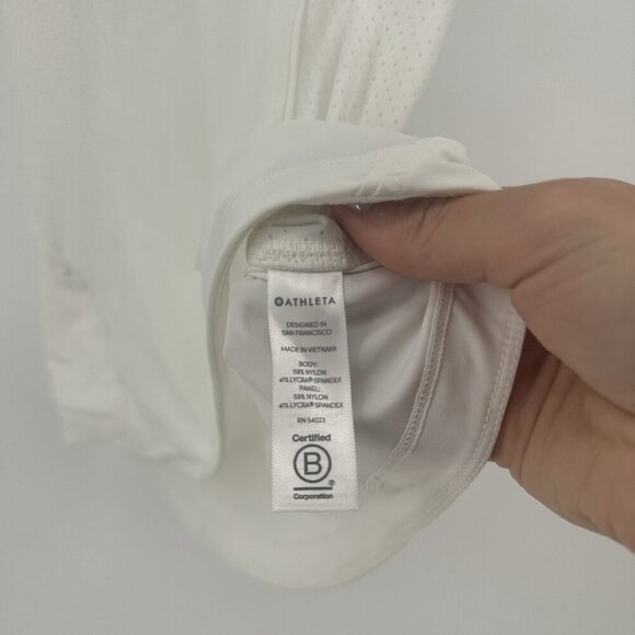 Athleta Pacifica II 1/4 Zip Tank Top White Size Large Athletic Sleeveless - Picture 6 of 10
